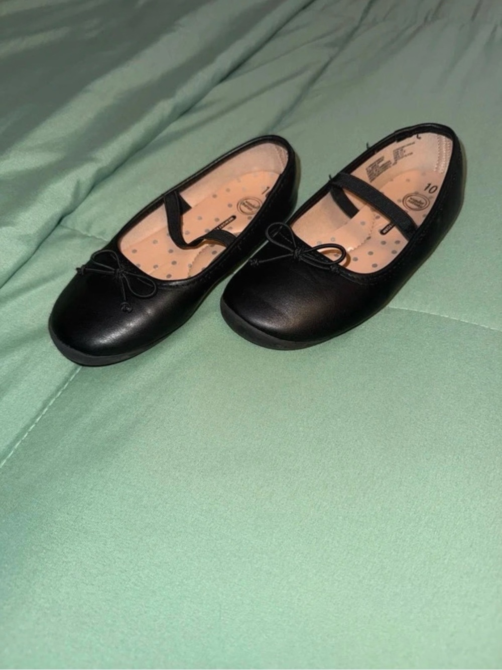Wonder Nation Girls Flats with Bow, Black